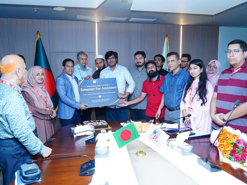 BUFT Textile Engineering Alumni Donate Tk 1 Lakh to Support Students in Need